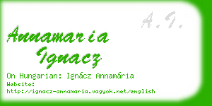 annamaria ignacz business card